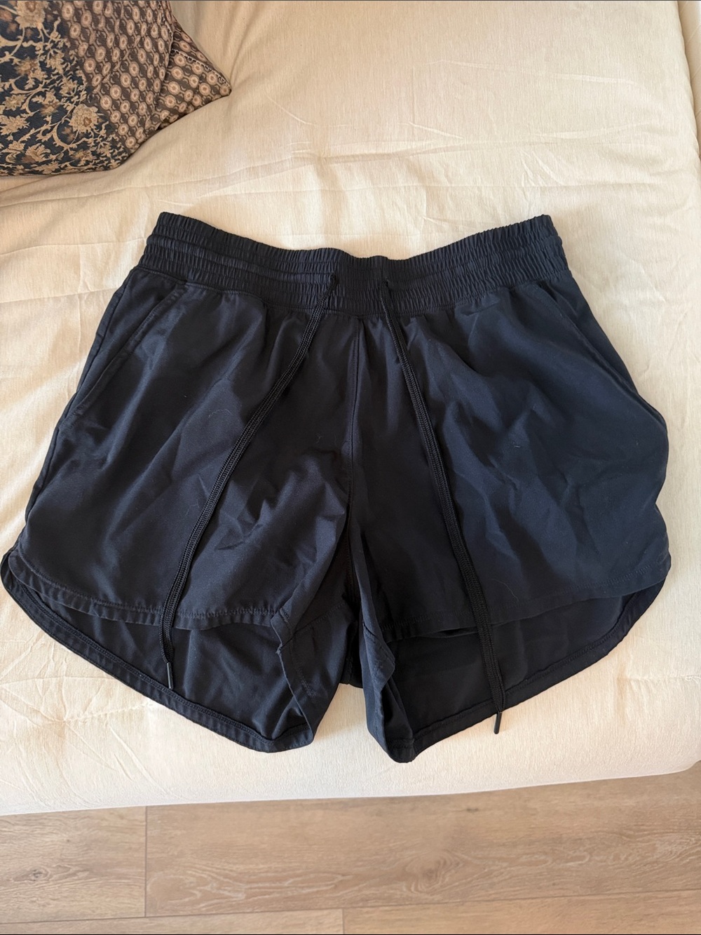 Abercrombie & Fitch YPB Black Athletic Shorts with Drawstring Waist